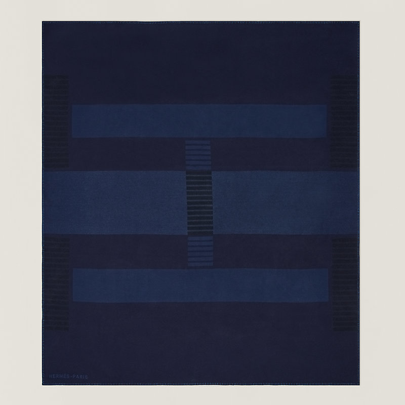 HERMES/エルメス Hロゴ 正方形 カバー c_006 h-tape-bed-cover--104334M 01-